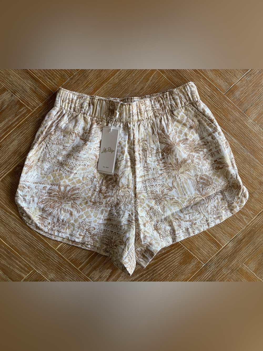 NWT Lilly Pulitzer Elodey Linen Short Size Small